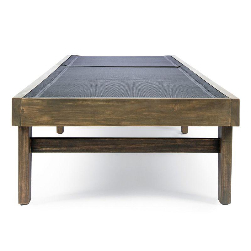 Gracie Oaks Outdoor Patio Chaise Lounge with Cushion
