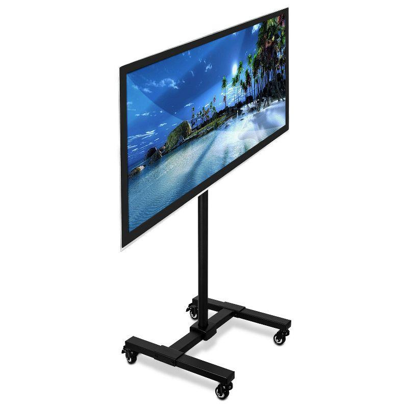 Mount-It! Height Adjustable Mobile TV Stand with Locking Wheels, Rolling Cart for 13" - 42" Flat Panel LCD LED Screens, VESA Compatible up to 200mm