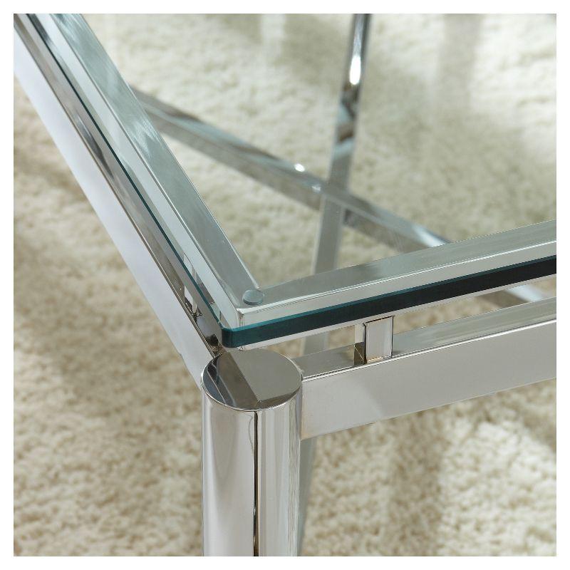 Nova End Table Chrome and Glass - Steve Silver