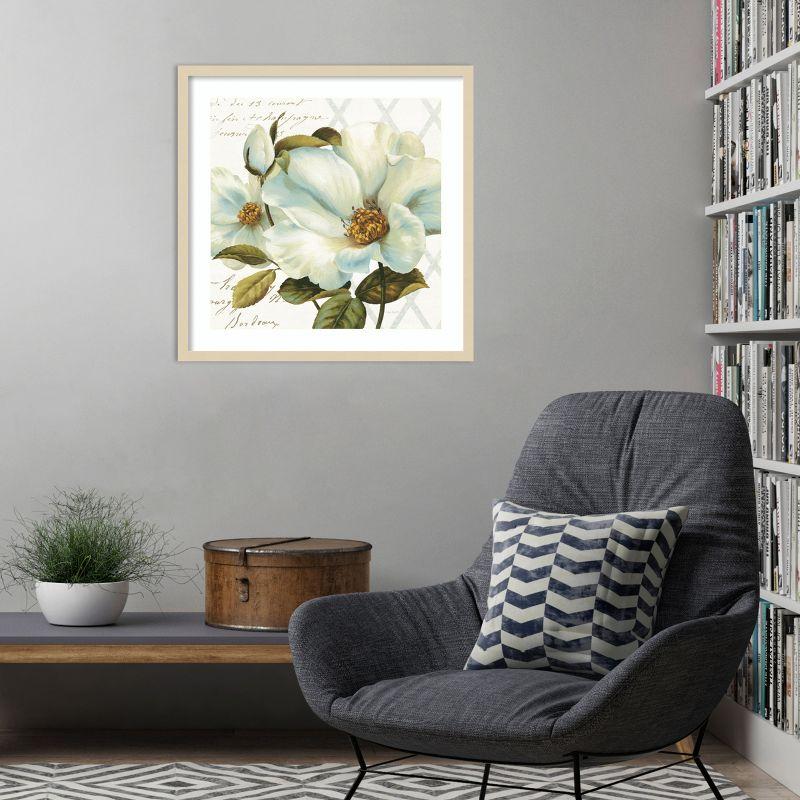 Amanti Art White Floral Bliss II by Lisa Audit Wood Framed Wall Art Print