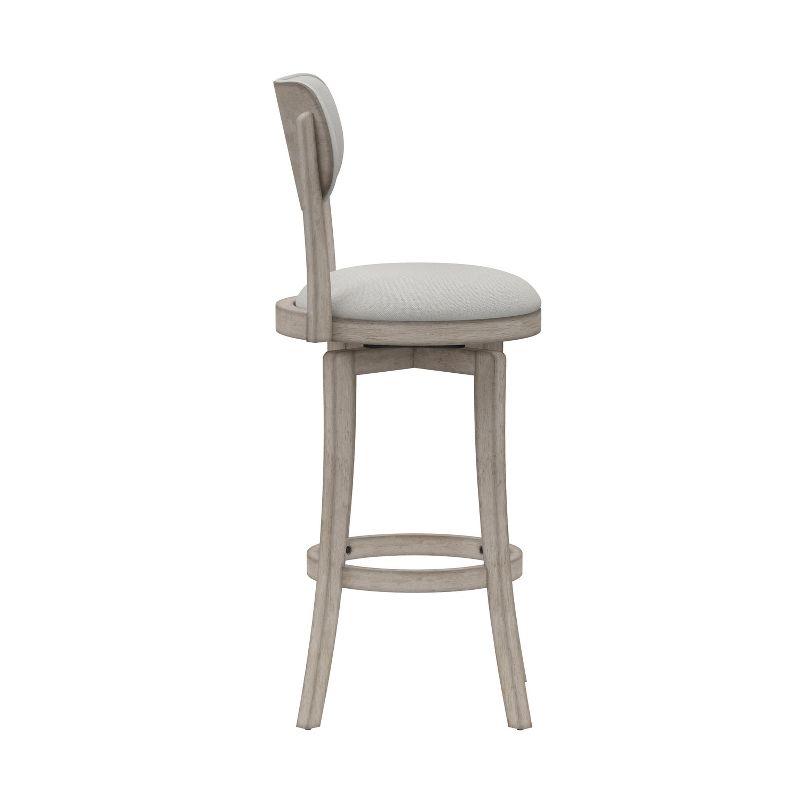 Sloan Barstool Gray - Hillsdale Furniture: Swivel, Upholstered, Aged Wood Finish, 43.5" Height