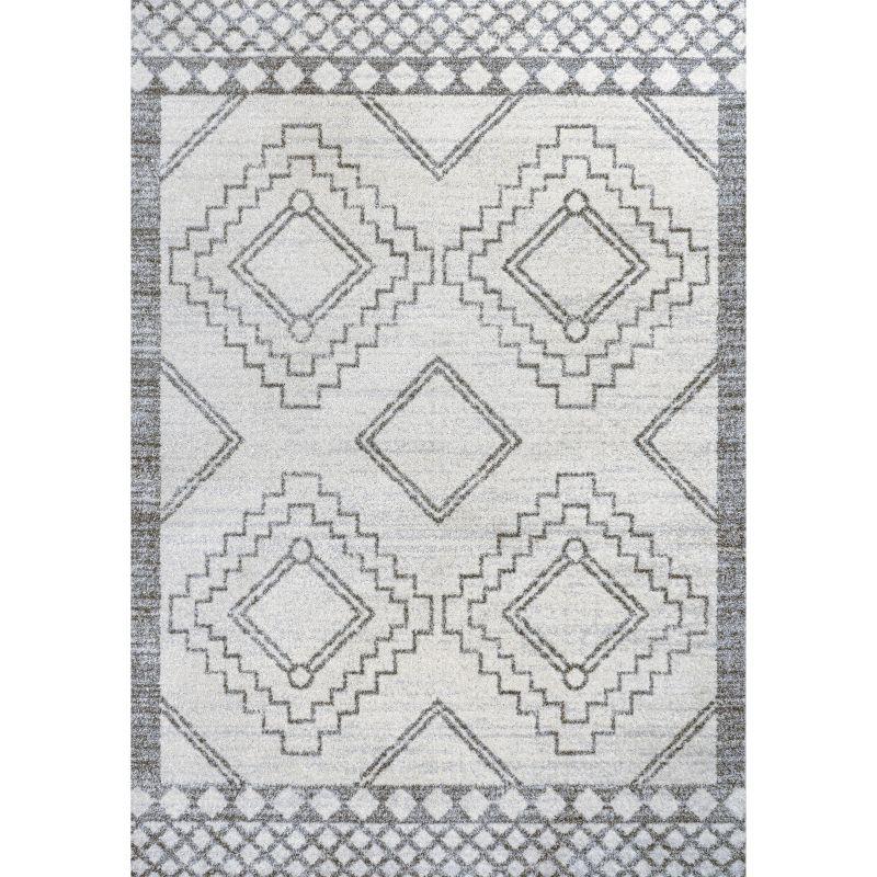 JONATHAN Y Amir Moroccan Beni Souk Cream/Gray 9 ft. x 12 ft. Area Rug