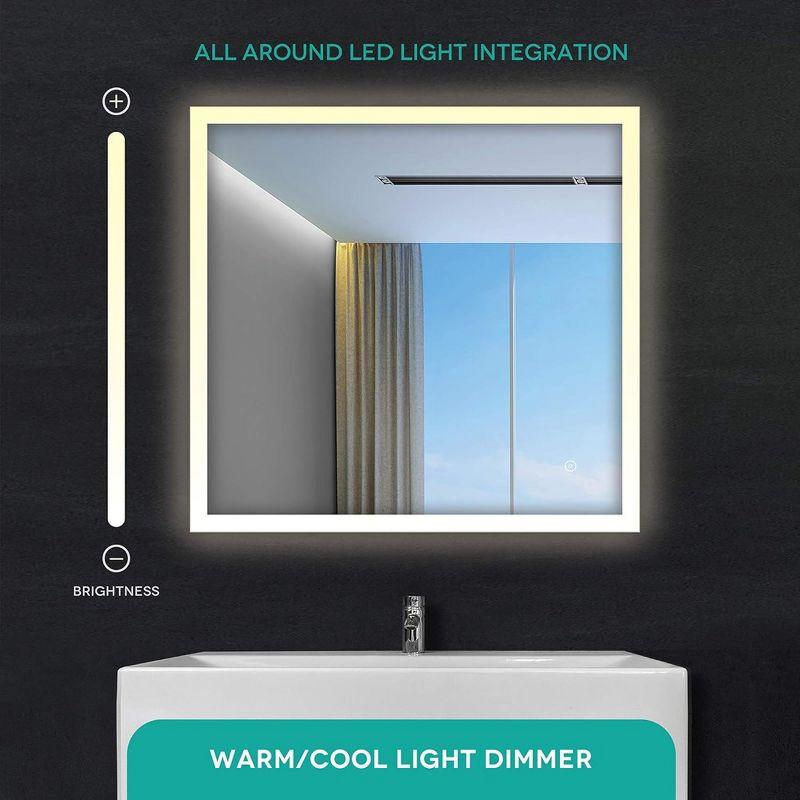 Fine Fixtures Aluminum Bathroom Mirror With LED Lighting