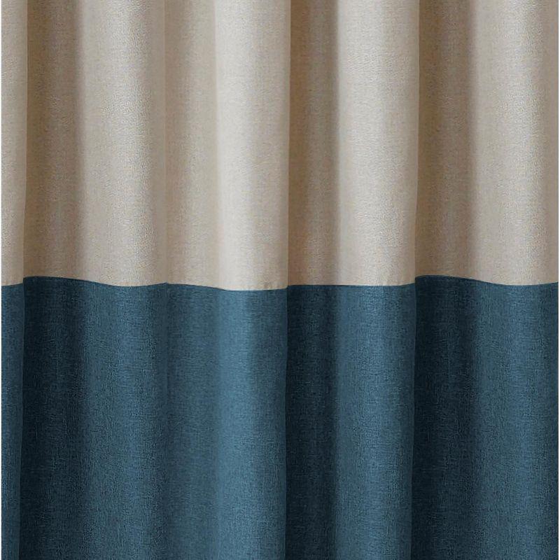 Elrene Braiden Color Block Single Blackout Window Curtain Panel - Elrene Home Fashions