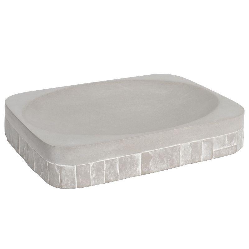 Avalon Gray Concrete Rectangular Soap Plate