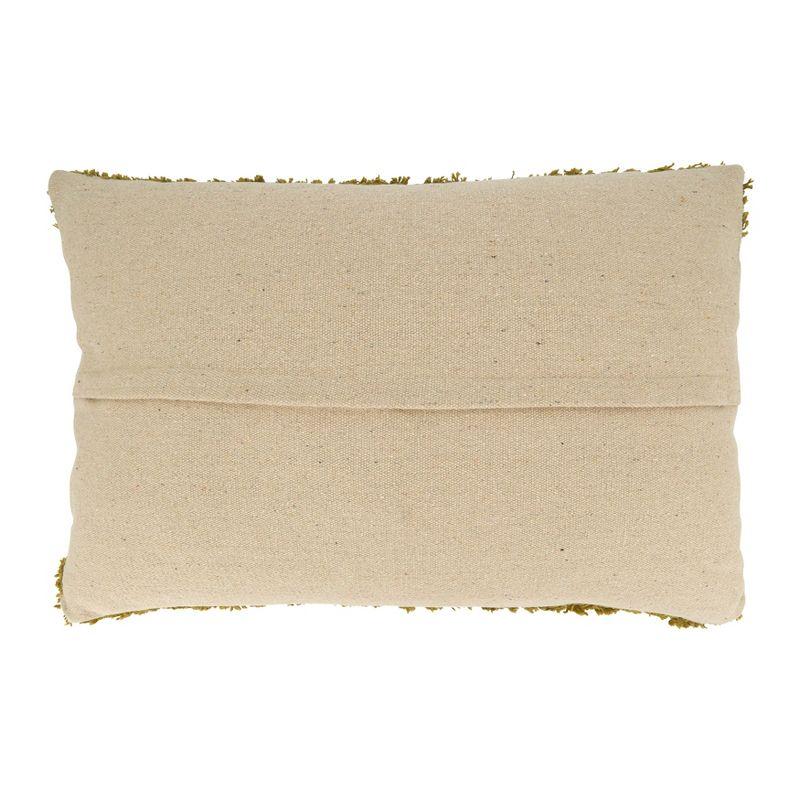 Saro Lifestyle Tufted Throw Pillow With Poly Filling, Chartreuse, 13" x 20"