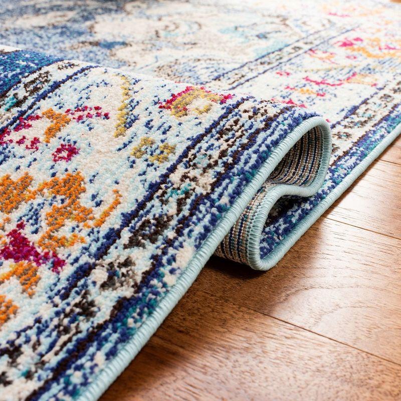 Monaco MNC243 Power Loomed Indoor Area Rug - Navy/Light Blue - 5'1"x7'7" - Safavieh