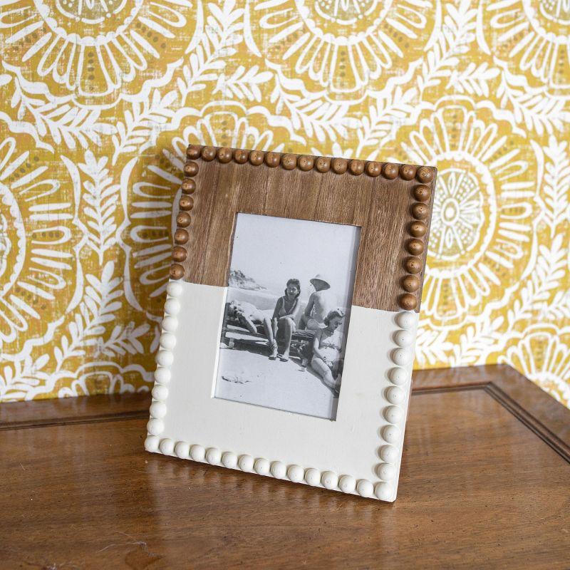 Foreside Home & Garden White Dipped Picture Frame