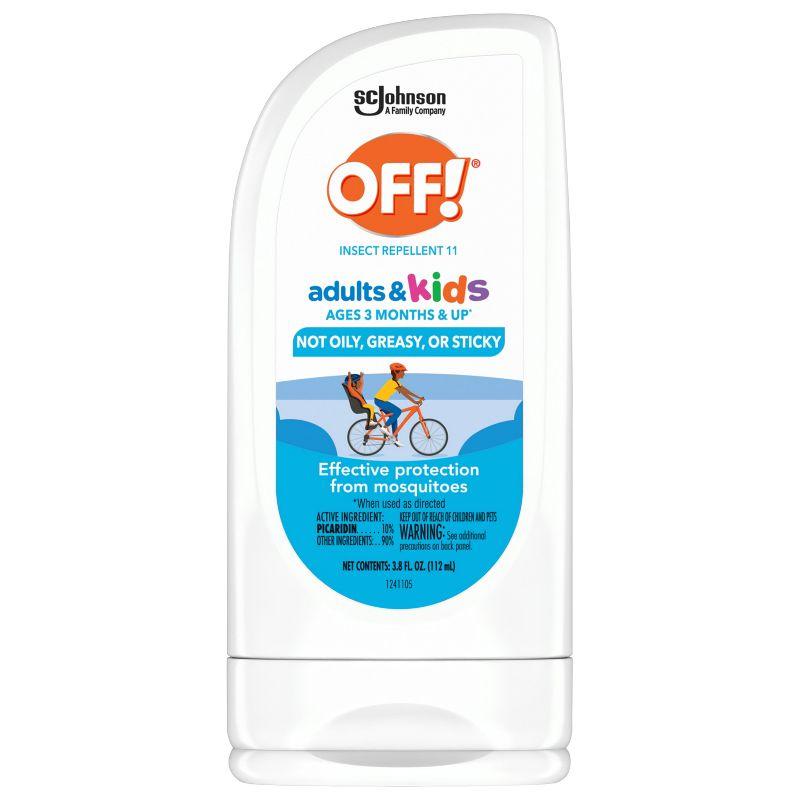 OFF! Adults and Kids Mosquito Repellent Picaridin Bug Lotion - 3.8oz