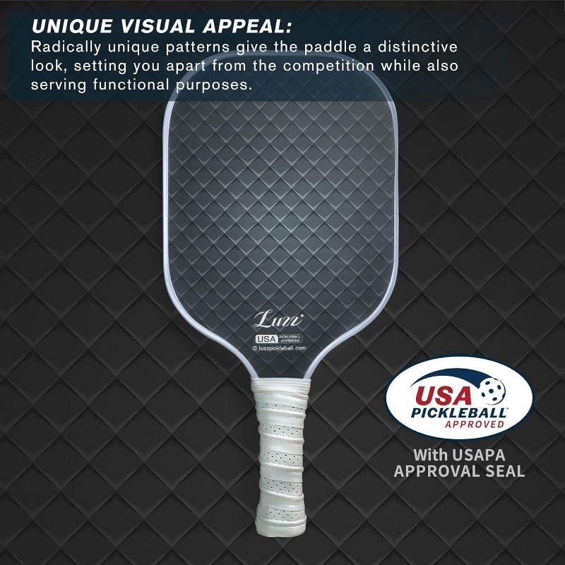 Luzz Pickleball Paddles T700 Carbon Fiber Pickleball Paddle Sandblasted Surface with Honeycomb Core Pickle Ball Rackets for Ultimate Spin & Control