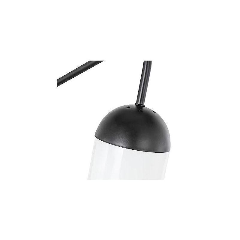 Elegant Lighting Kace 1 light Black and frosted white glass wall sconce