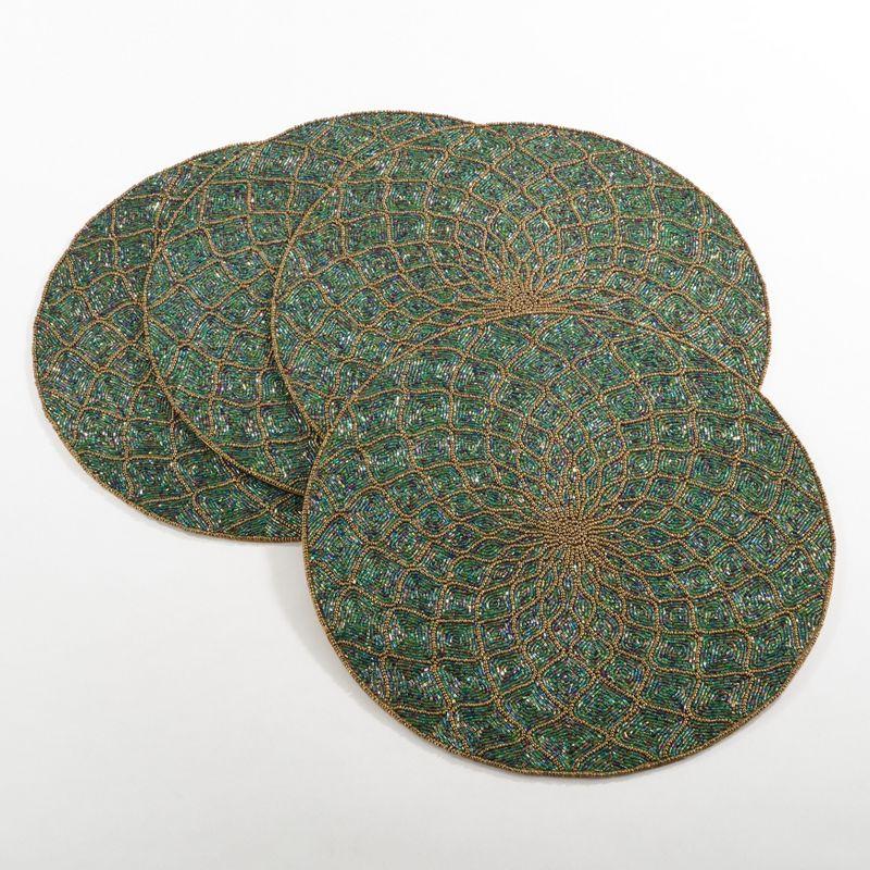 Khaleesi Glass Geometric Round Placemat (Set of 4)