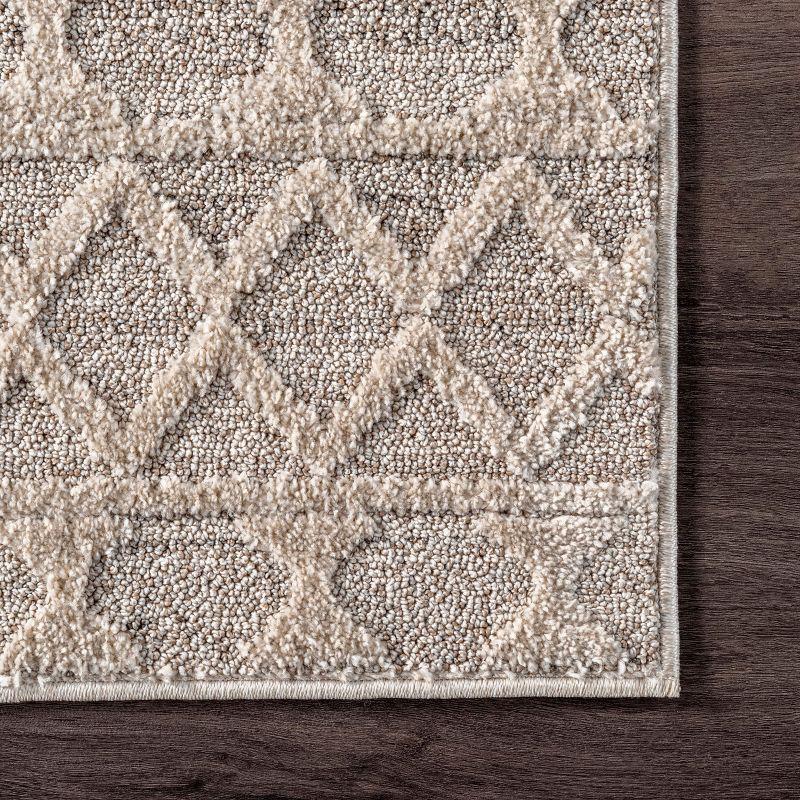 Nuloom Cameron Moroccan 8x10 Indoor Area Rug for Living Room Bedroom Dining Room Kitchen, Beige/Ivory