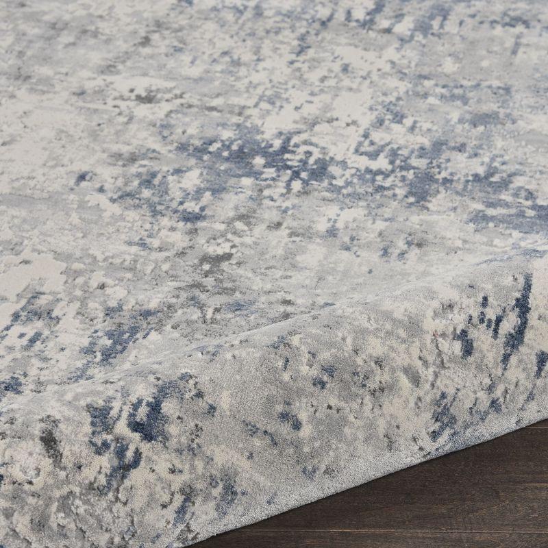 Nourison Rustic Textures Modern Indoor Area Rug Ivory Grey Blue 7'10" x round