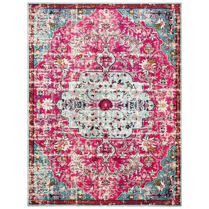 Madison MAD447 Power Loomed Indoor Area Rug - Fuchsia/Teal - 9'x12' - Safavieh