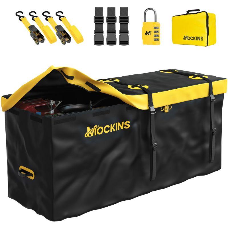 Mockins 20 Cu Ft Yellow and Black Waterproof Hitch Cargo Carrier Bag