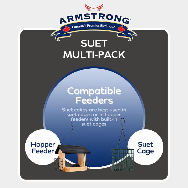 Armstrong Wild Bird Food Royal Jubilee Variety Suet Cake Multi-Pack, 10.6oz (Pack of 12)