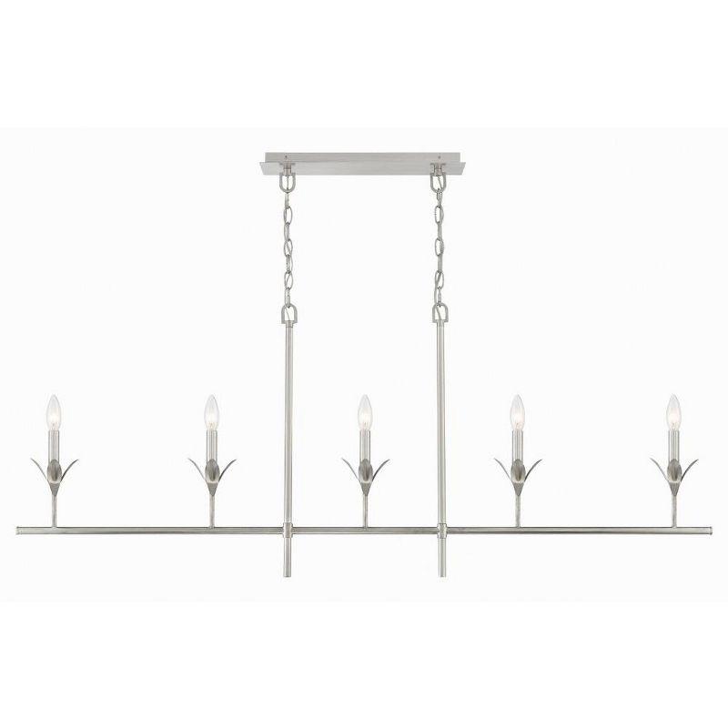 Crystorama Lighting Broche 5 - Light Chandelier in  Antique Silver