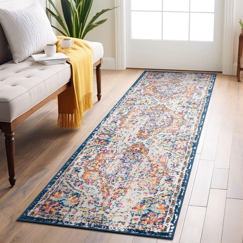 World Rug Gallery Distressed Vintage Bohemian Area Rug