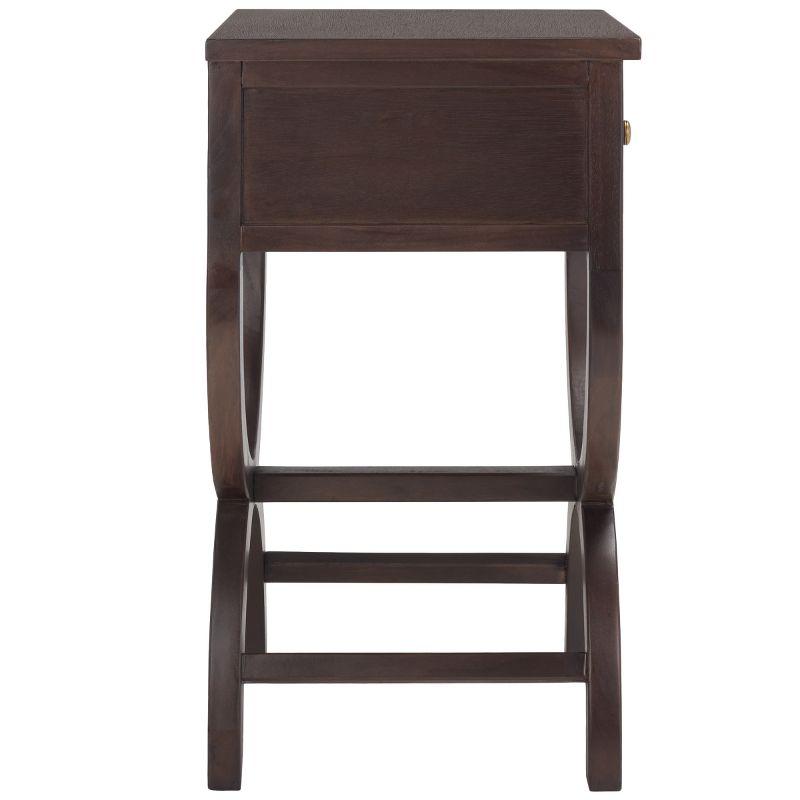 Maxine Accent Table W/ Storage Drawer - Walnut - Safavieh