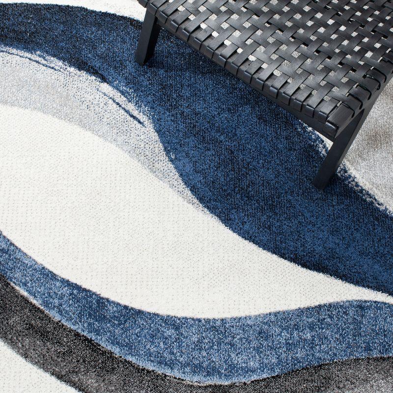 Hollywood HLW766 Power Loomed Indoor Runner Rug - Grey/Blue - 2'3"x22' - Safavieh