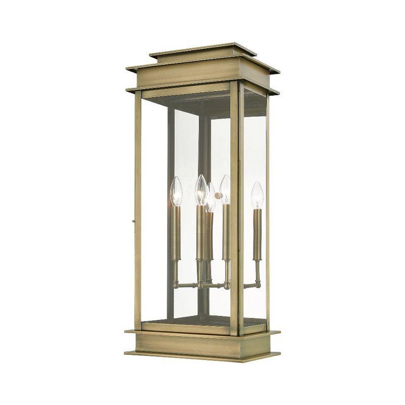 Princeton Antique Brass 3-Light Outdoor Wall Lantern