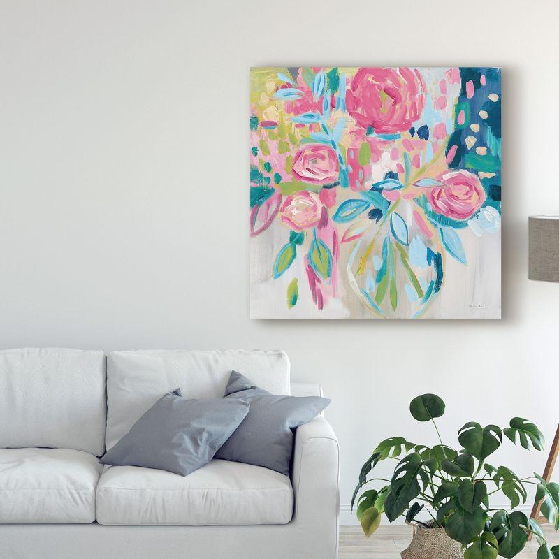 Trademark Fine Art -Farida Zaman 'Summer Pink Floral' Canvas Art