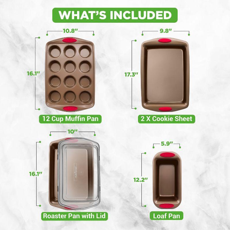 NutriChef NutriChef 6-Piece Deluxe Steel Nonstick Bakeware Set
