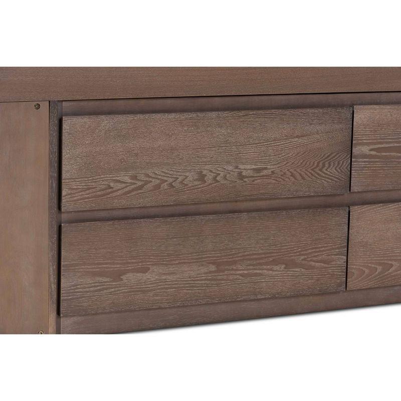 Twin 4 Drawer Levon Wood Storage Bed Antique Oak - Baxton Studio: MDF Frame, No Box Spring Needed