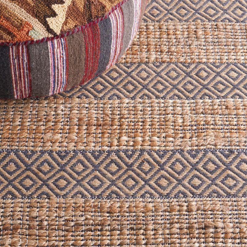 Natural Fiber NFB653 Power Loomed Area Rug - Charcoal/Natural - 8'9"x11'9" - Safavieh.