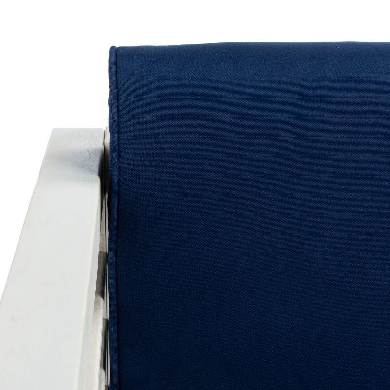 Alda 4 Piece Set - Indoor/Outdoor - PAT7033 - White/Navy + Trellis Pillow - Safavieh
