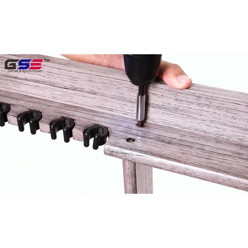 GSE Games & Sports Expert Wood Pool Cue Rack