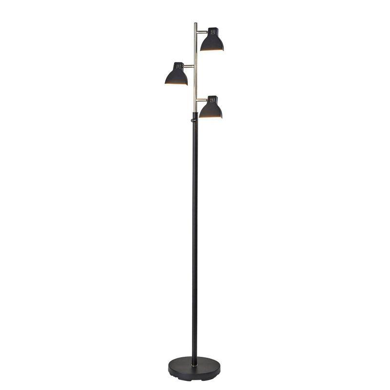 Adesso 65" Adjustable Black Steel LED Tree Lamp