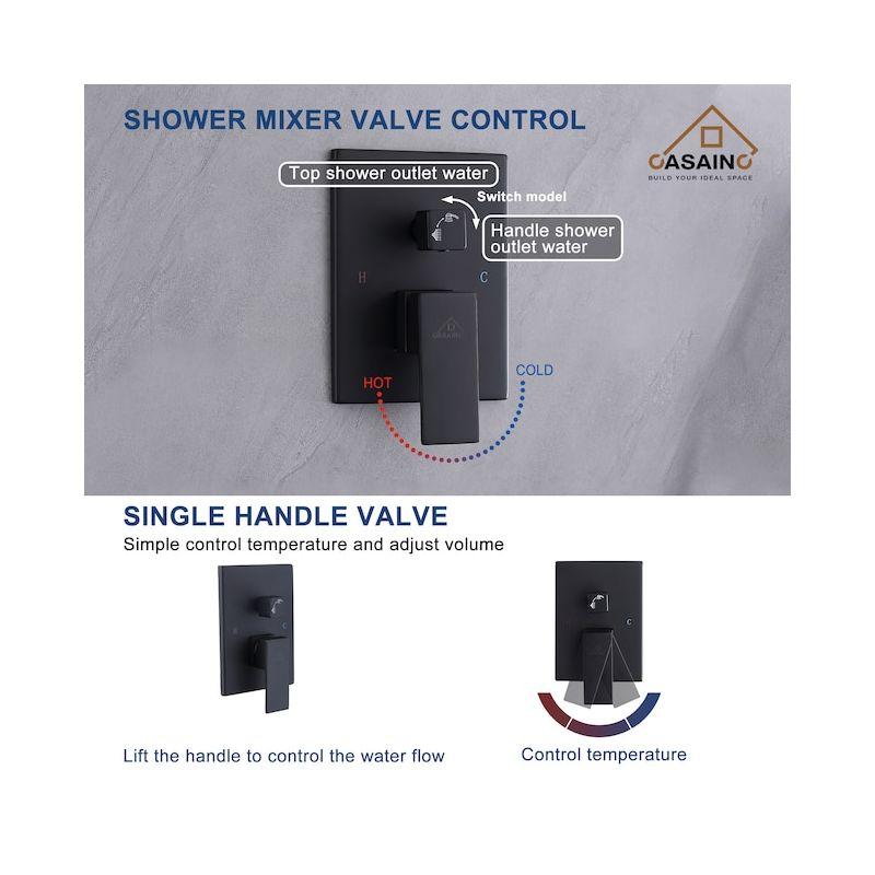 Shower Faucets & Systems All-In-One Kit with Rough in-Valve