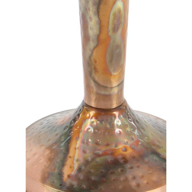 Metal Round Accent Table Tapered Pole Frame Copper - Olivia & May