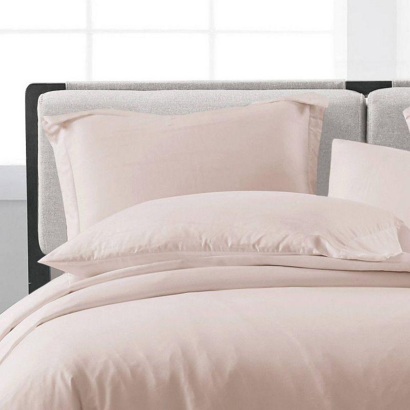 Twin/Twin XL 2pc Heritage Solid Duvet Cover Set Blush - Cannon: Reversible, OEKO-TEX Certified, Polyester
