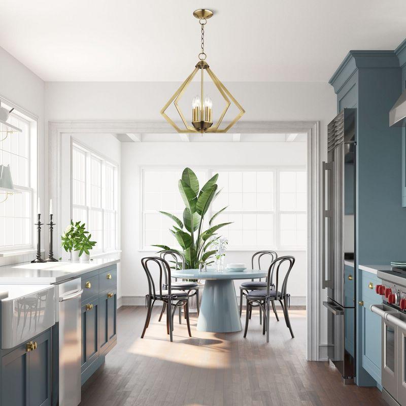 Livex Lighting Prism 5 - Light Chandelier in  Antique Brass