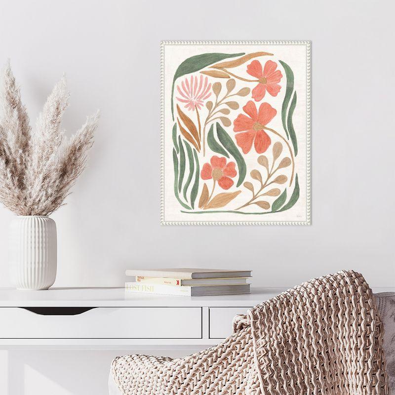 Amanti Art Floral Abstract I by Veronique Charron Canvas Wall Art Print Framed 16 x 20-in.