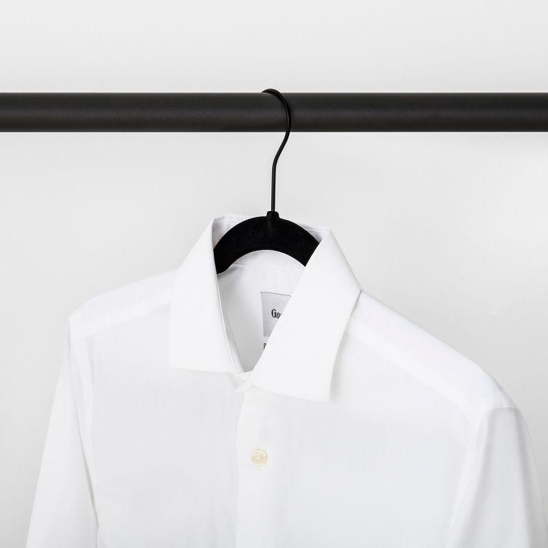 30pk Suit Flocked Hangers Black - Brightroom™: Velvet Clothes Hangers for Sweaters, Shirts, Dresses, Suits