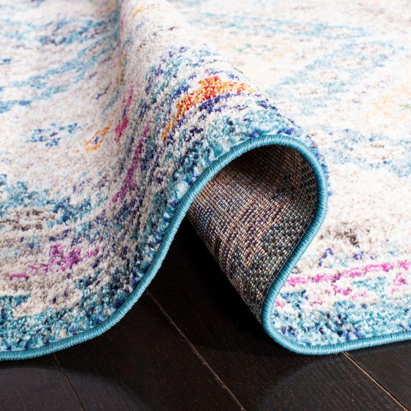 Madison MAD418 Power Loomed Indoor Area Rug - Dark Blue/Yellow - 6'7"x6'7" - Safavieh