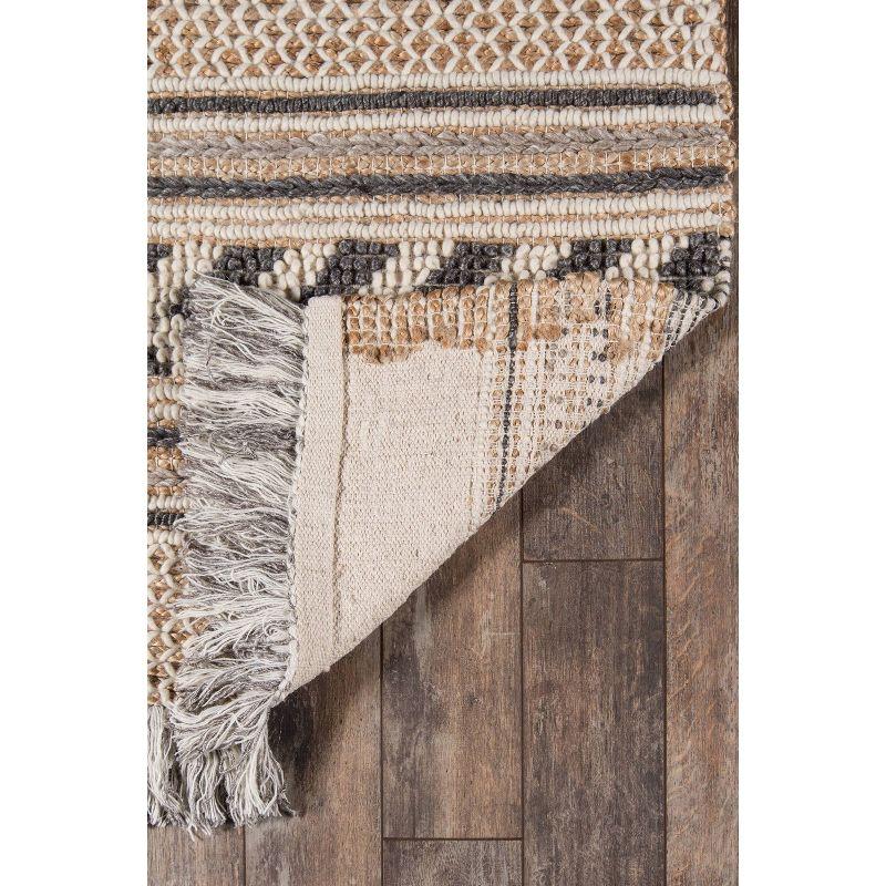 Momeni Esme Striped Handwoven Area Rug Charcoal Gray