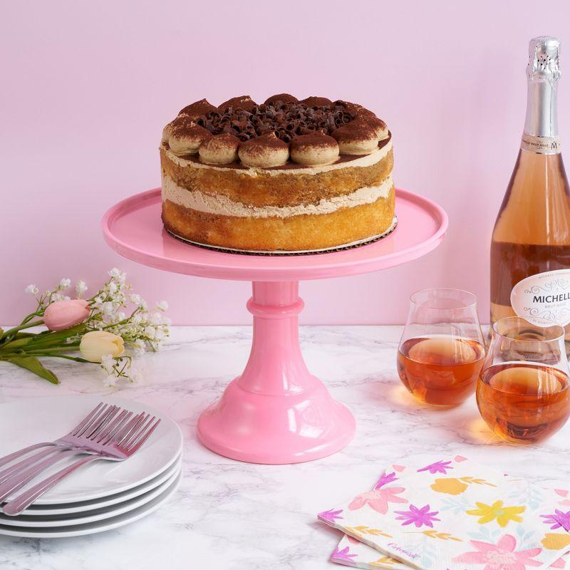 Pink Melamine Cake and Cupcake Stand