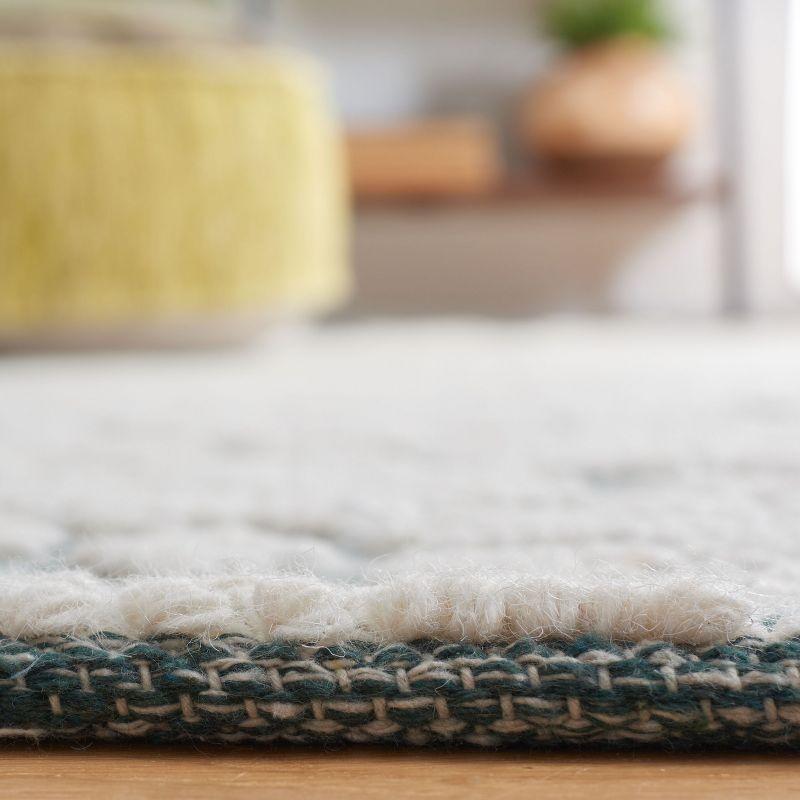 Vermont VRM303 Hand Woven Indoor Area Rug - Ivory/Green - 5'x8' - Safavieh