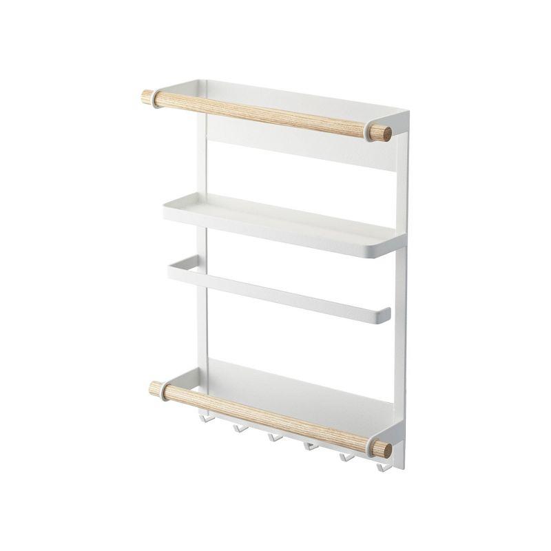 Yamazaki Tosca White Magnetic Kitchen Organization Rack