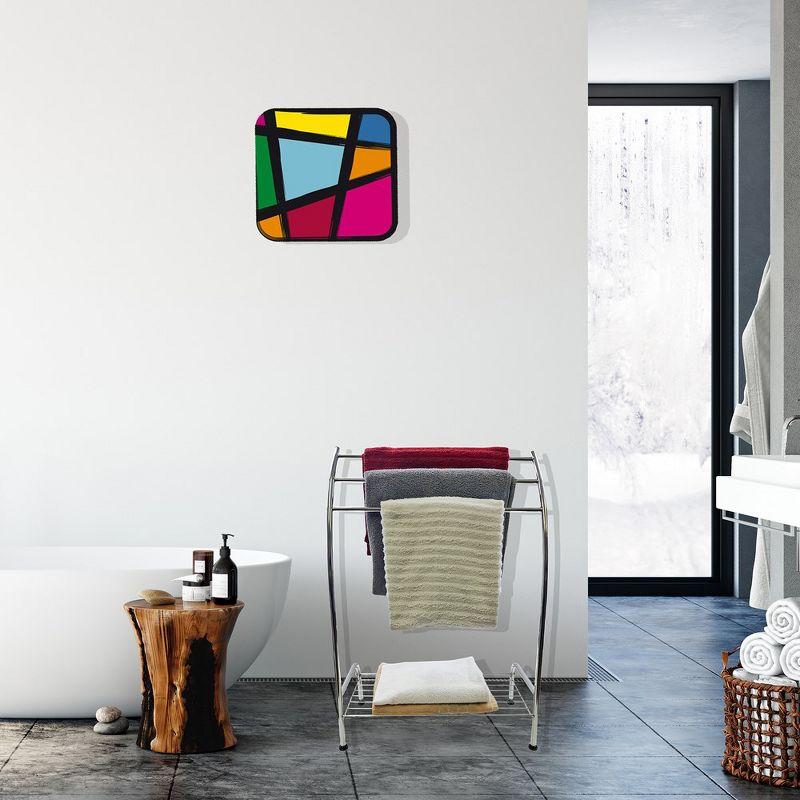 Evideco Free standing Curved 3 Tier Towels Stand with Shelf Chromed Metal & Reviews | Wayfair