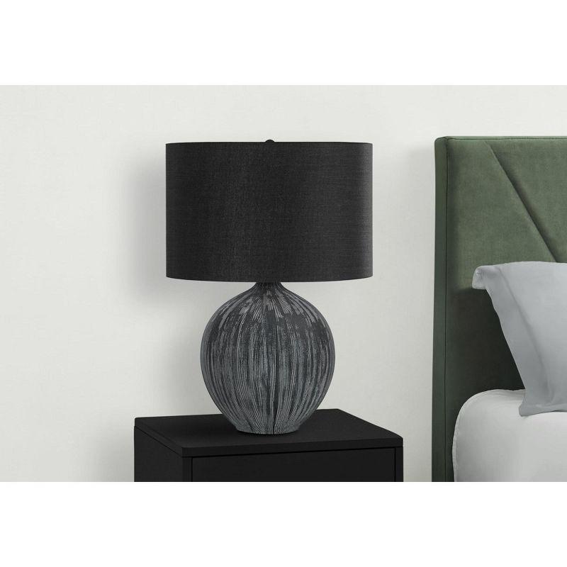 Monarch Specialties Lighting 23inchH Table Lamp Black Ceramic Black Shade Contemporary