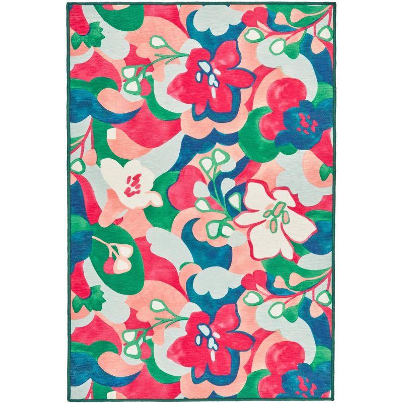 Annie Selke - Dash & Albert Dreamy Daisies Multi Machine Washable Rug, 8x10, Multi