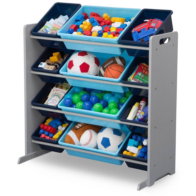 Delta Children Kids Toy Storage Organizer with 12 Plastic Bins