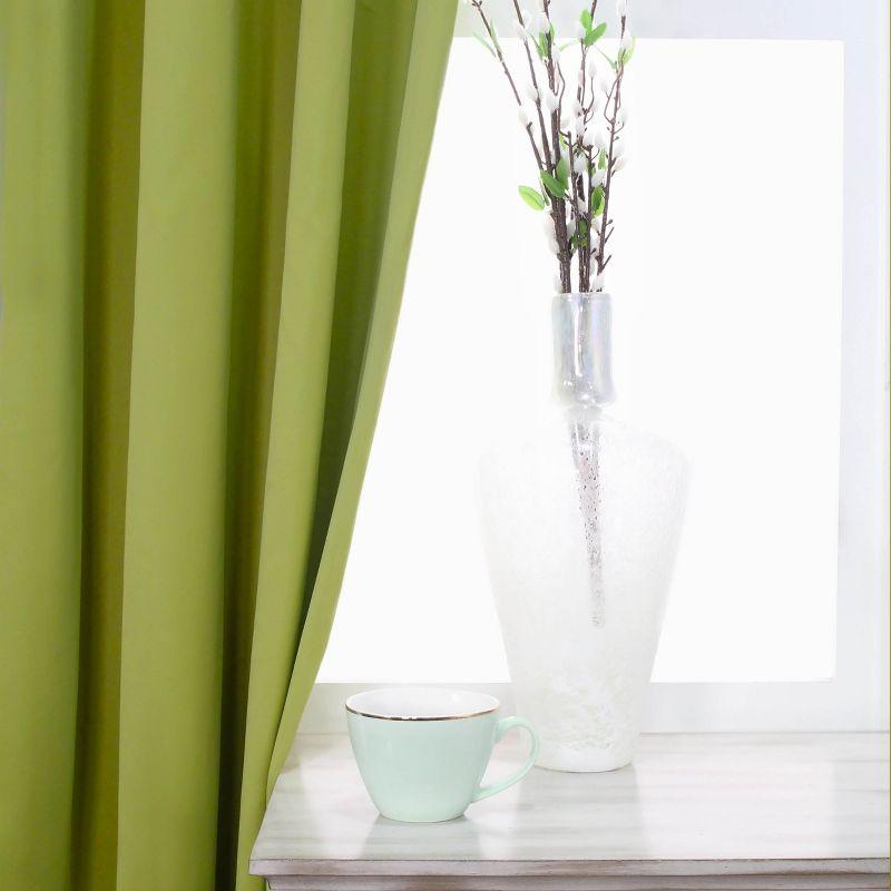 Classic Modern Solid Room Darkening Semi-Blackout Curtains, Grommets, Set of 2 by Blue Nile Mills