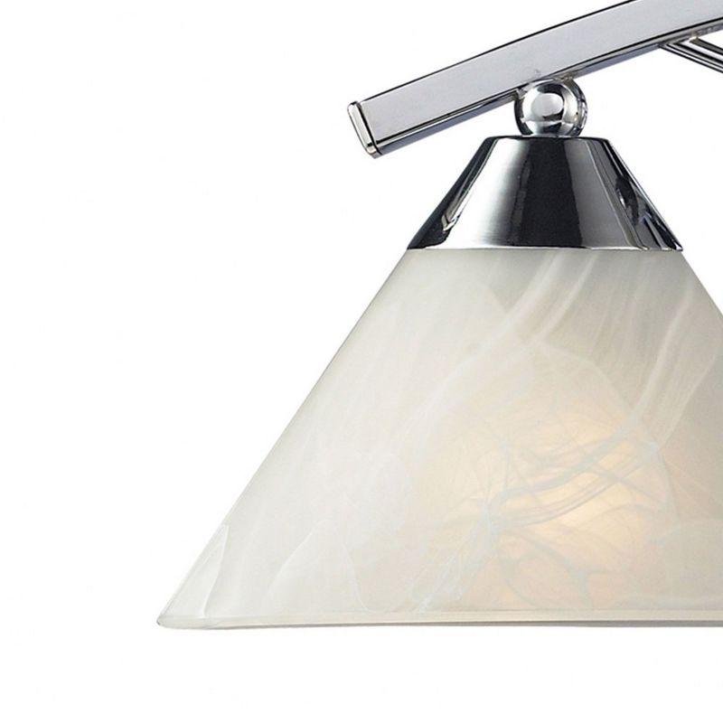 Elysburg 18" Polished Chrome Vanity Light with Marblized White Glass